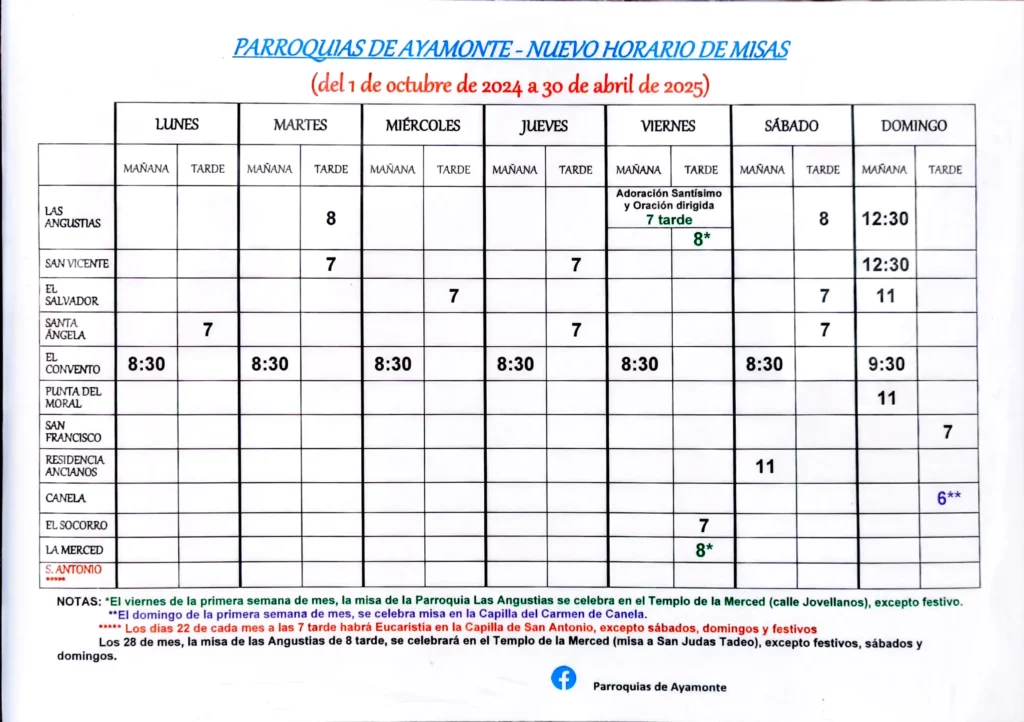 horarios misas ayamonte septiembre 2024 copia